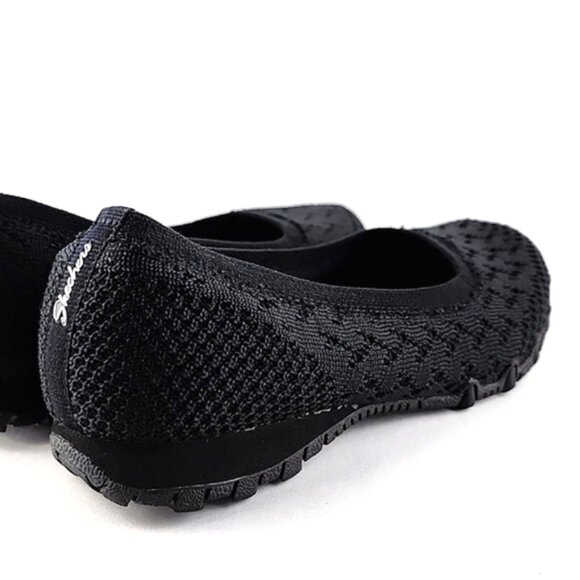 Skechers Relaxed Fit Air Cooled Bikers Witty Knit Ballet Textile Flat Shoes Sz 7 - Picture 7 of 15